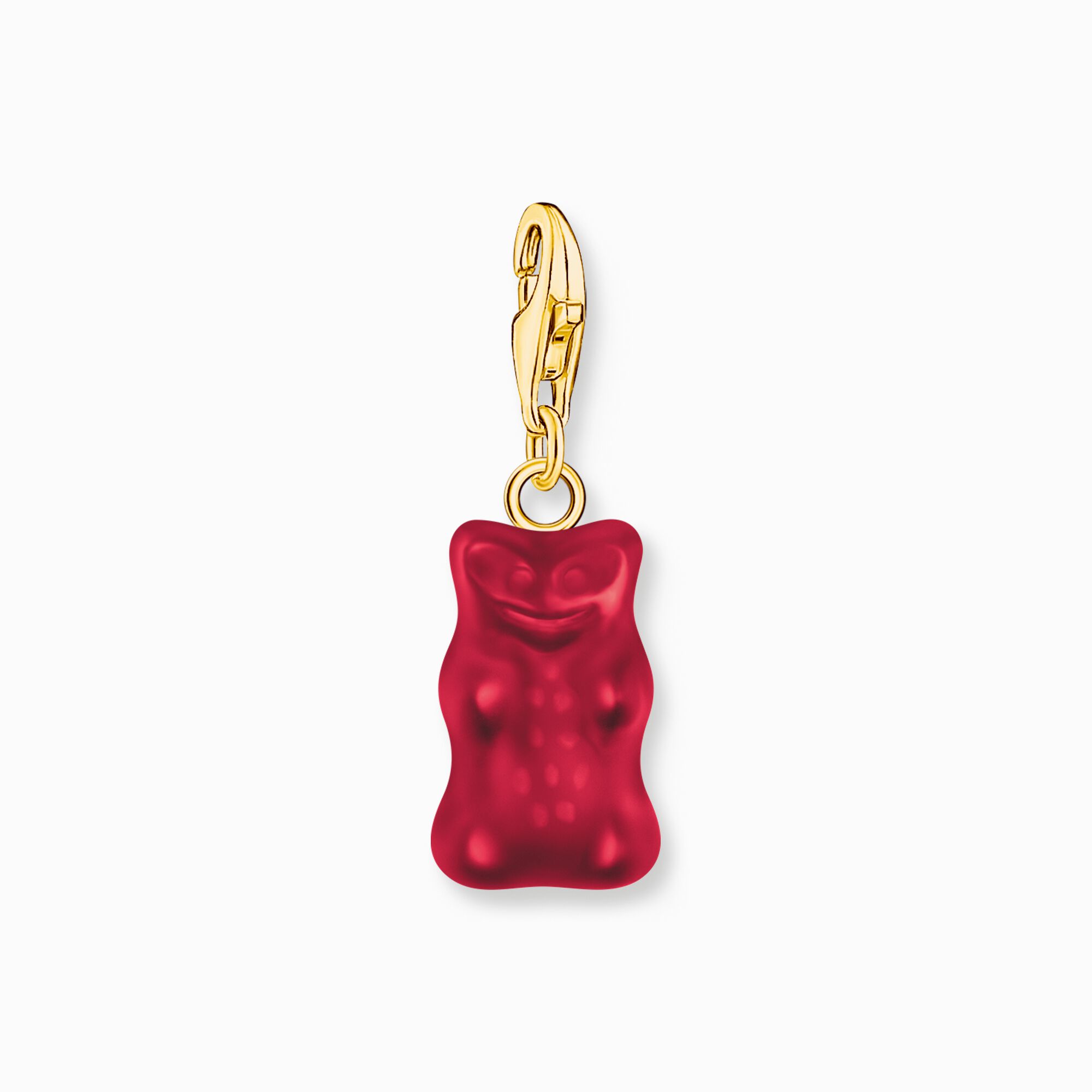 Charm de Osito de Oro rojo con ba&ntilde;o de oro de la colección Charm Club en la tienda online de THOMAS SABO